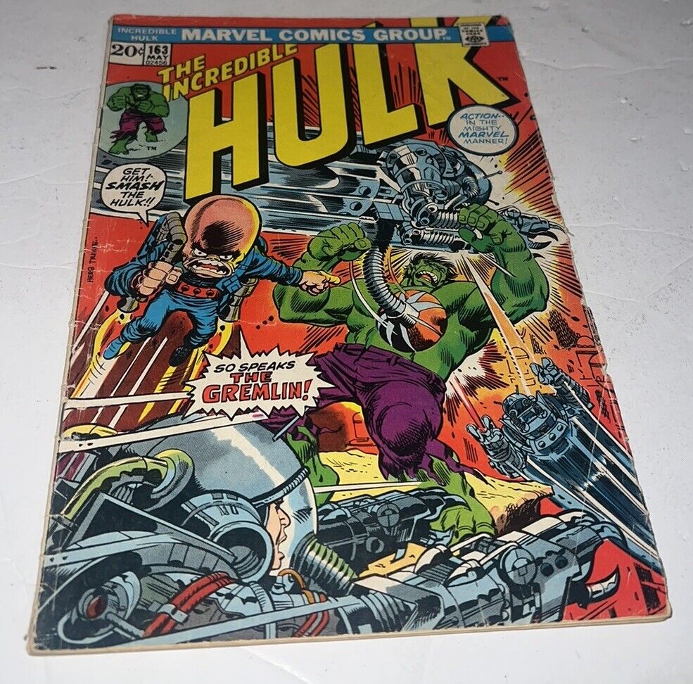 The Incredible Hulk #163 Marvel Comics 1973 The Gremlin App. Vintage Book