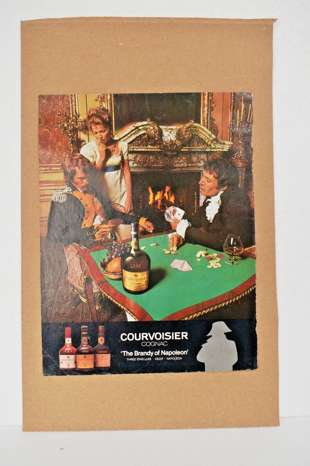 Vintage Courvoisier Liqueur Cognac Advertising Litho Print The Brandy Of Napoli