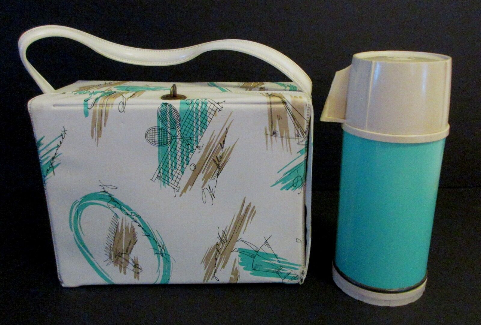 1961 Rare R10 National Open Vinyl Lunchbox Thermos by Universal Wow 