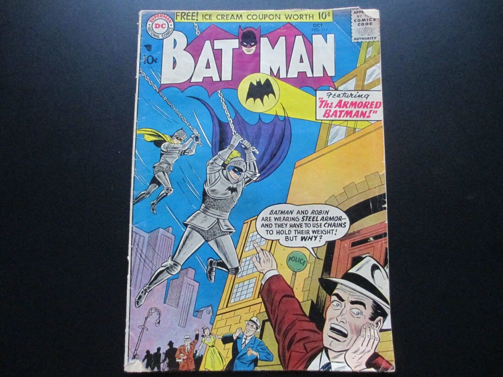 BATMAN #111 Oct 1957 EARLY SILVER GOTHAM CITY SAFARI OTHER BRUCE WAYNE GD/VG VG