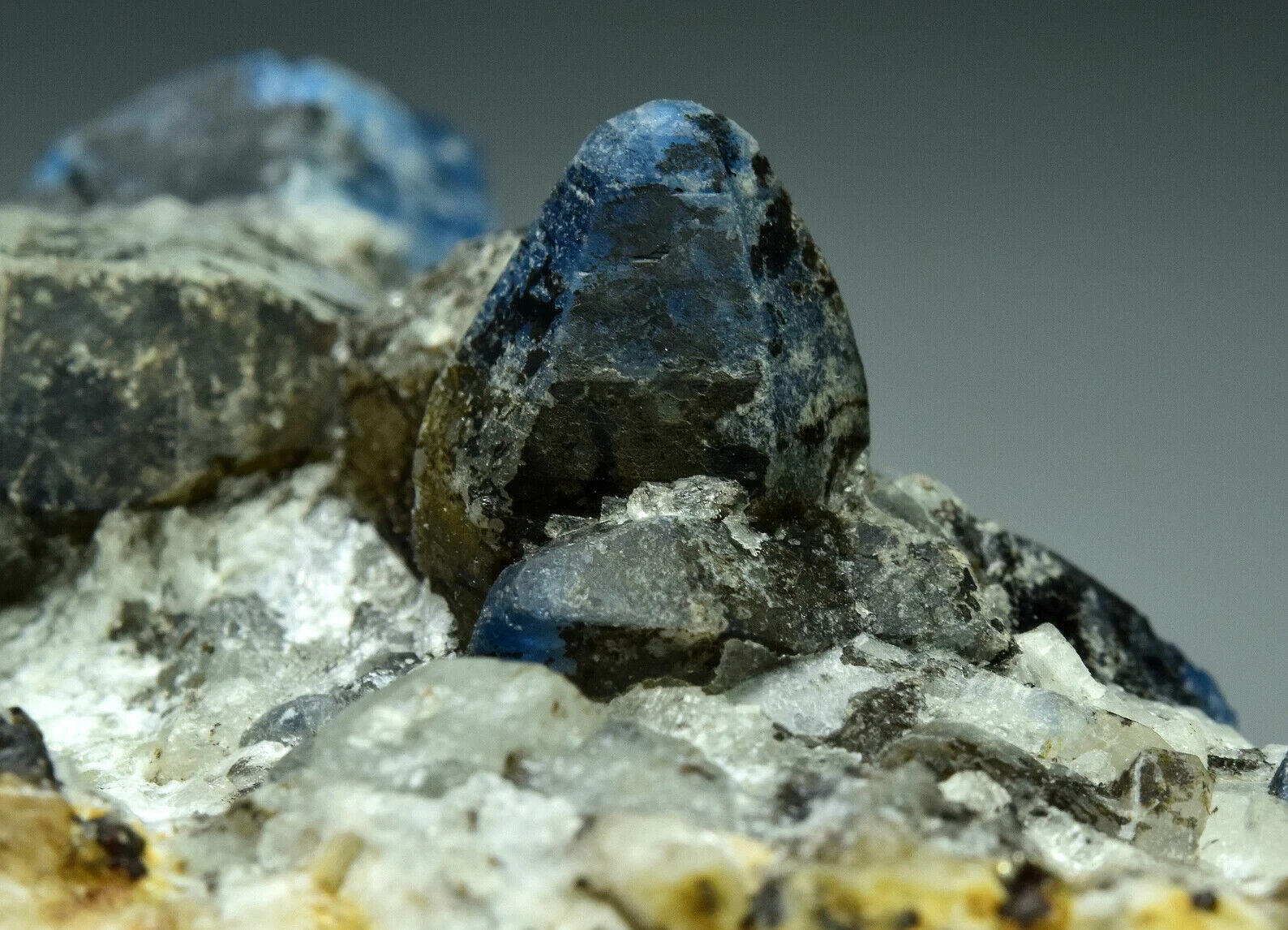 Amazing Fluorescent Terminated Afghanite Crystals w/ Calcite On Matrix 616 Gram