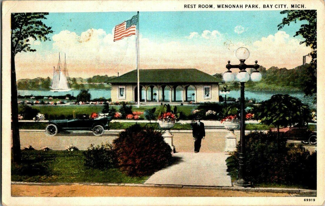 1920\'S. WENONAH PARK. BAY CITY, MICHIGAN. POSTCARD w17