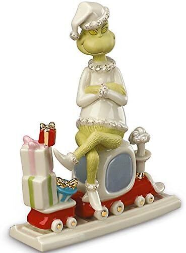Lenox Dr. Seuss All Aboard with Mr. Grinch Figurine New Christmas Holiday Gift