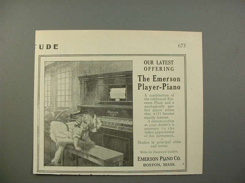 1912 Emerson Player-Piano Ad - Our Latest Offering
