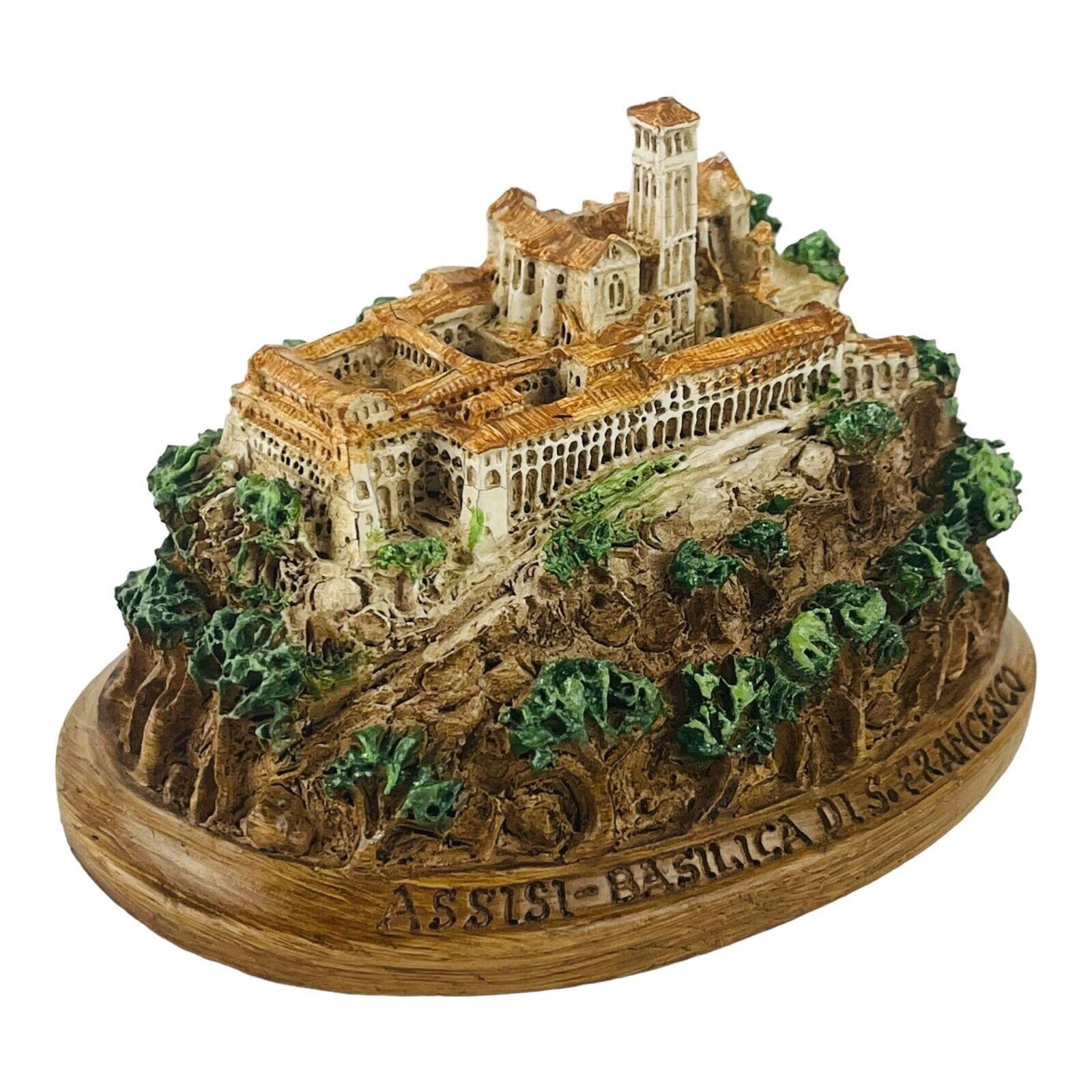 Basilica of Saint Francis of Assisi Miniature Figurine Hand Painted in Italy