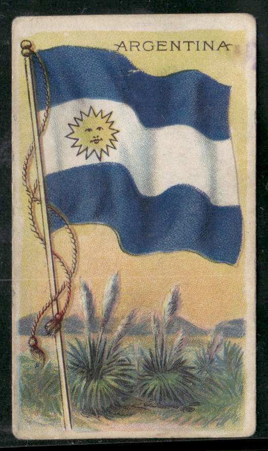 1910-11 Flags of All Nations (T59)-Argentina-Recruit Black 2nd Dist VA #25