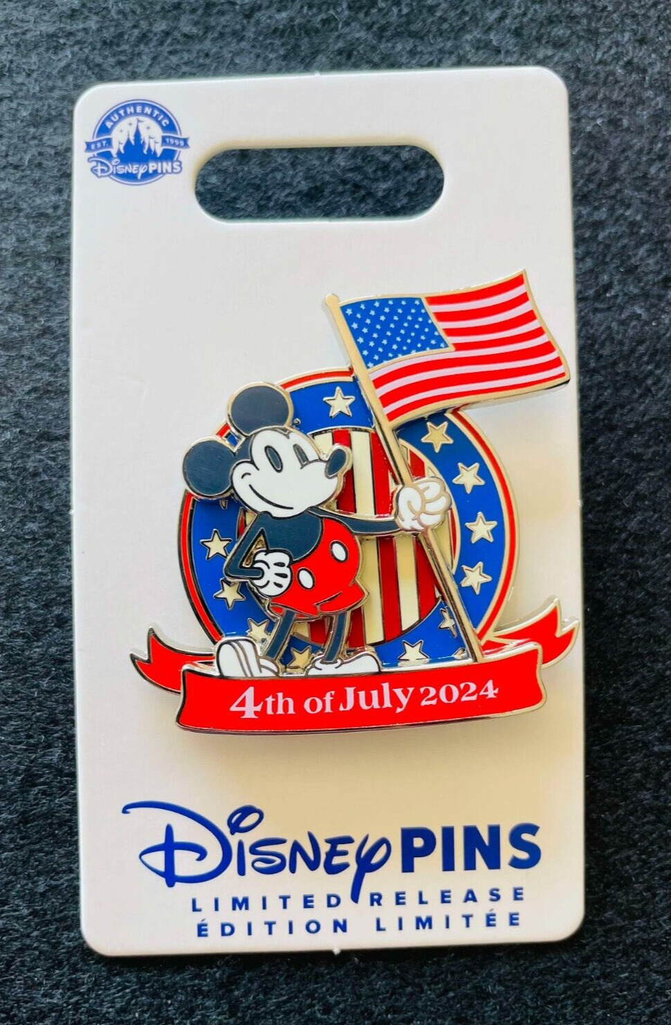 2024 Disney 4th of July Mickey Mouse Pin_Limited Release