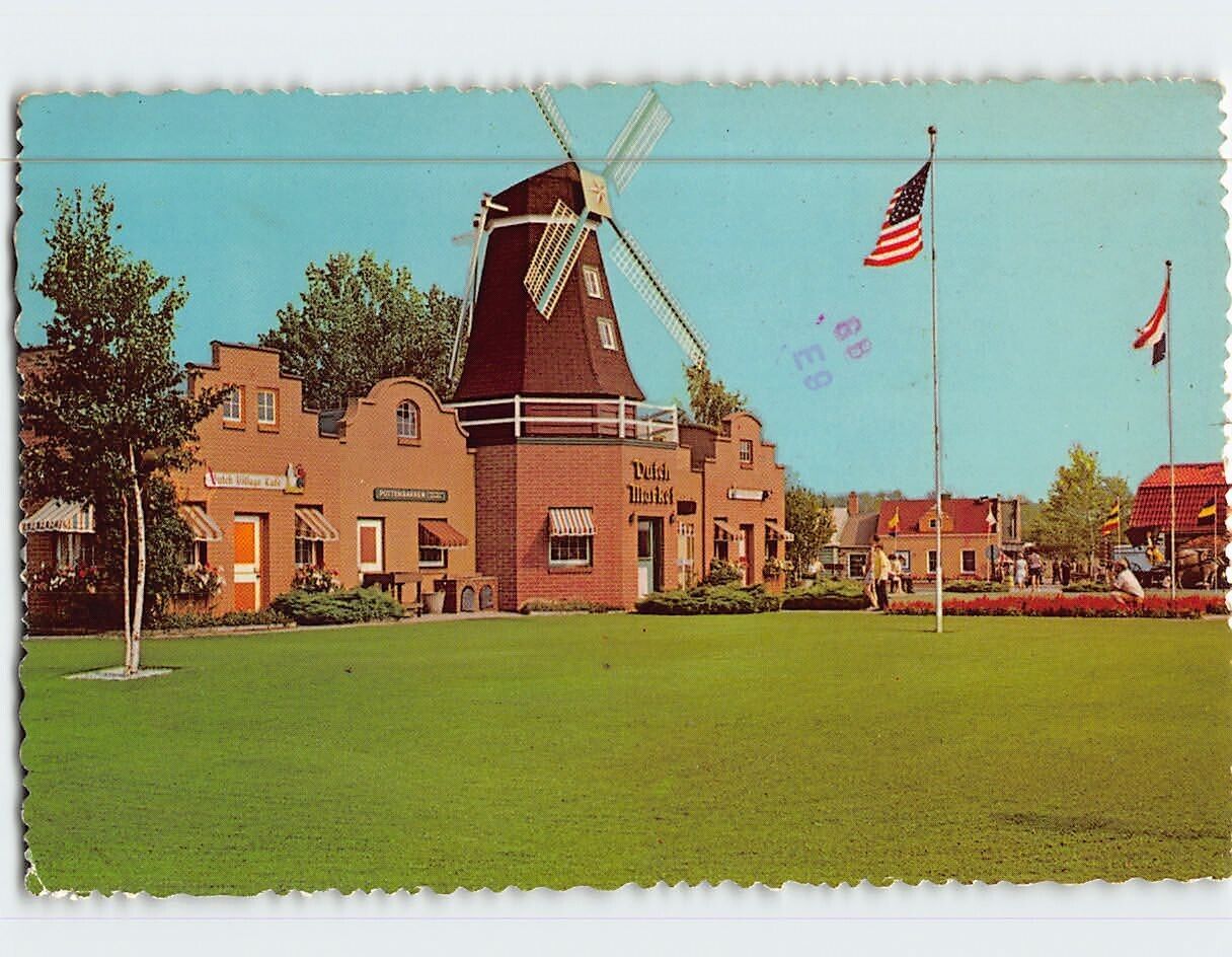 Postcard Dutch Market Place At The Dutch Village Holland Michigan USA