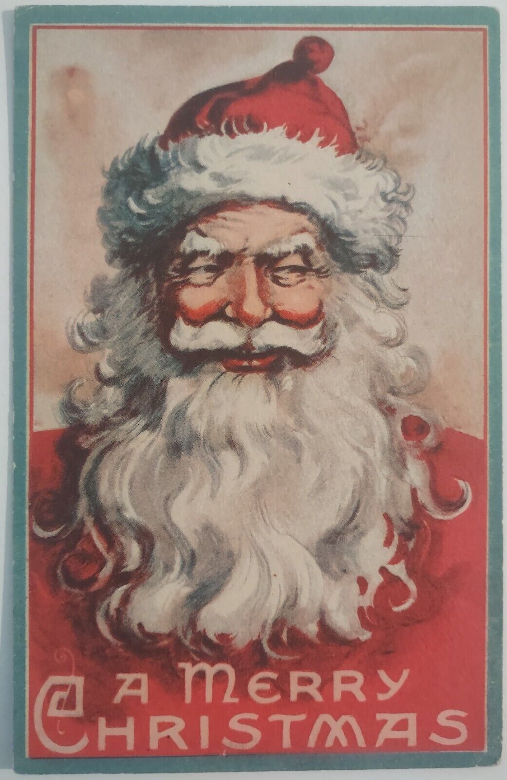 Vintage Postcard Smiling Santa Christmas Divided Back Art AA18