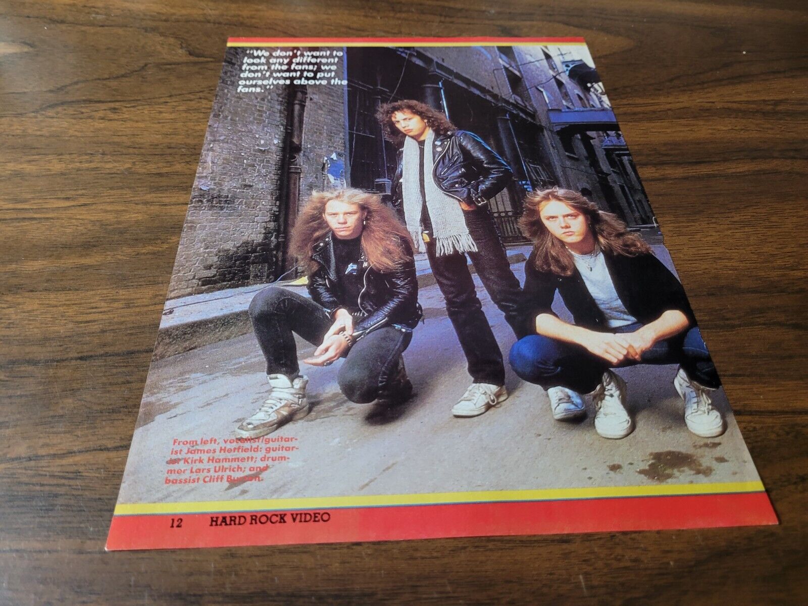 5 Page Metallica 1986 Hard Rock Magazine Article