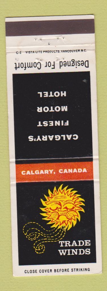 Matchbook Cover - Trade Winds Motor Hotel Calgary AB