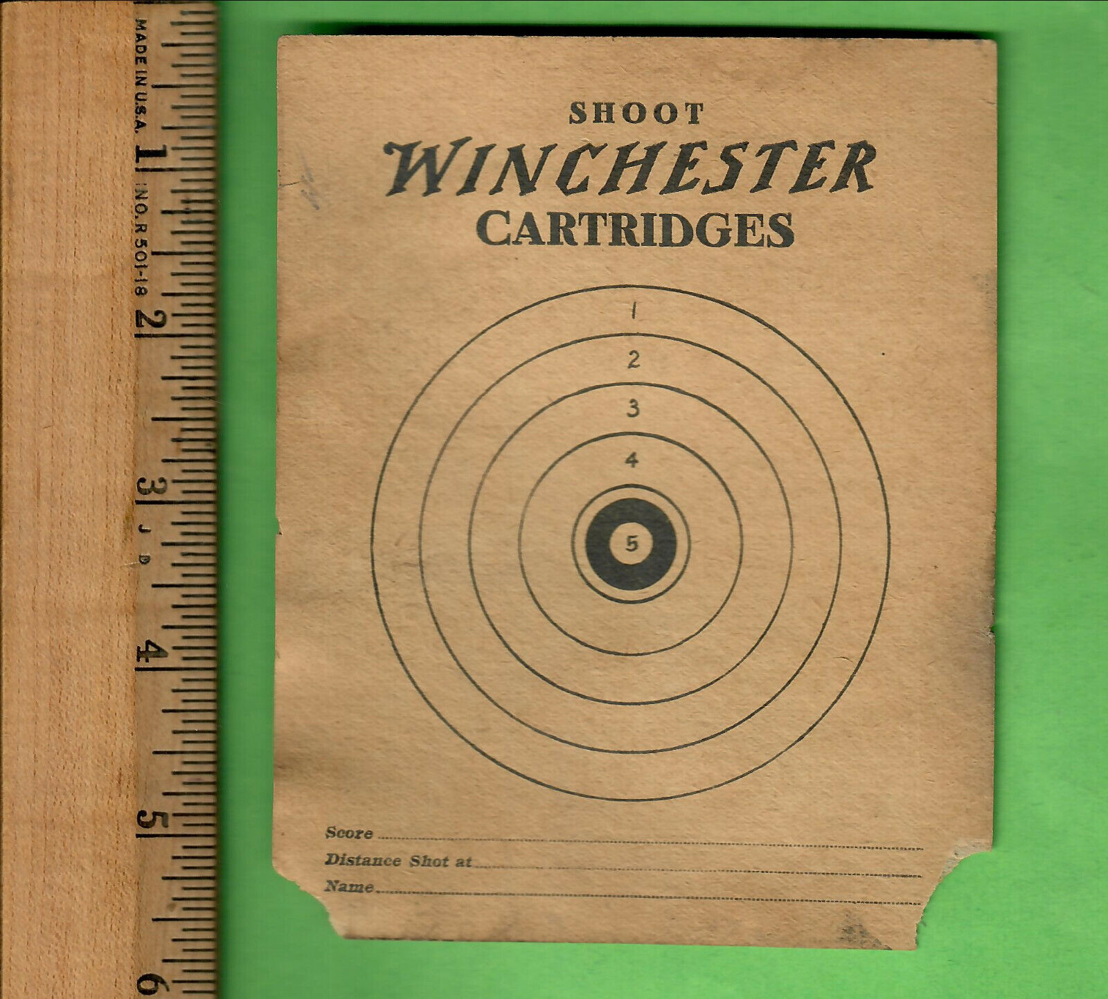 1917 SHOOT WINCHESTER CARTRIDGES ADVERTISEMENT TARGET INSERT 4.5