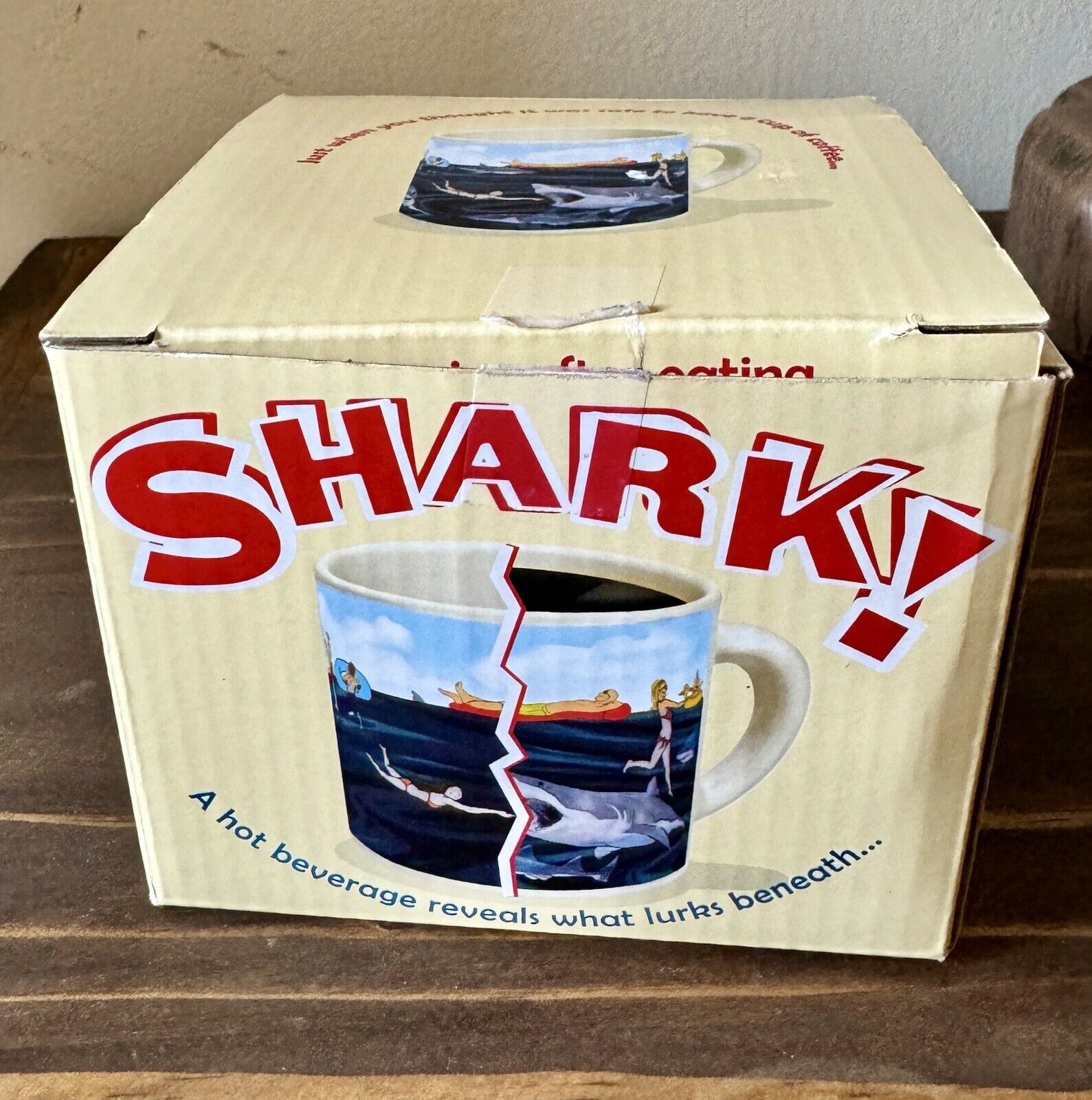 Shark Attack Coffee Mug Hot Beverage Activated Reveals What Lurks Beneath New