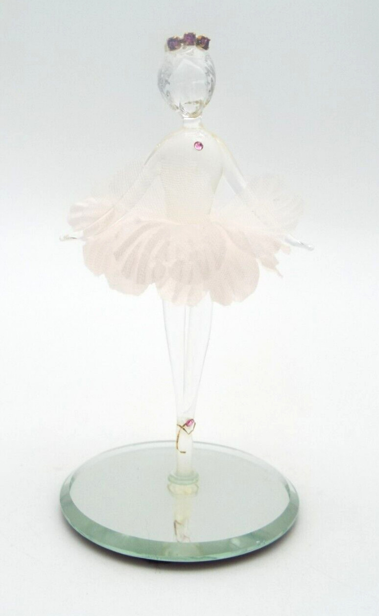 GLASS BARON Ballerina with Pink Tutu 4 Inches Tall