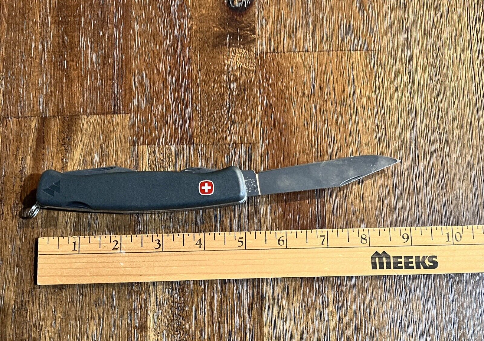 Vintage Wenger Delemont Ranger Swiss Army Knife / Black Lock Blade / VERY CLEAN