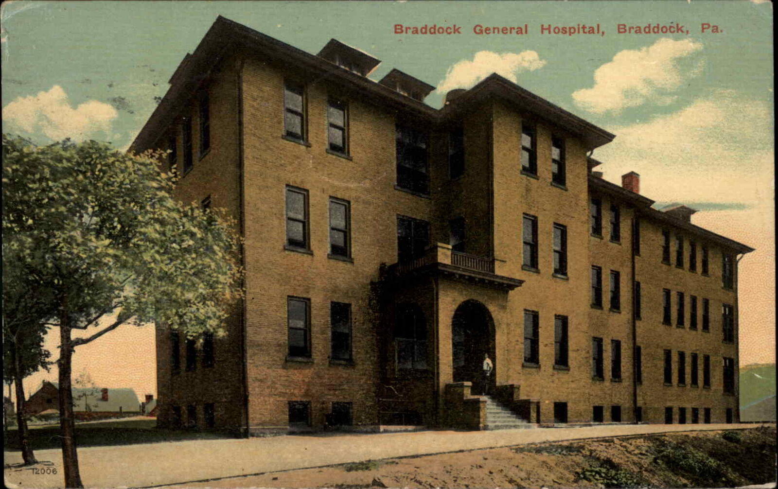 Braddock Pennsylvania PA Hospital c1910s Postcard
