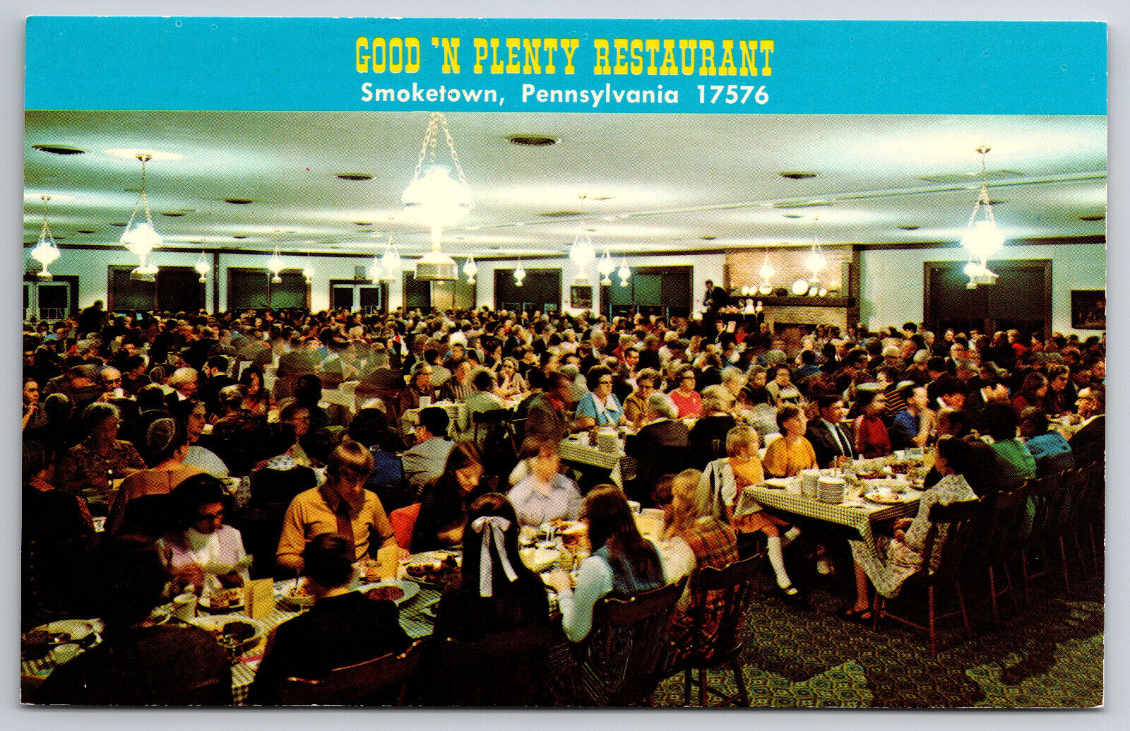 Vintage Postcard Good N Plenty Restaurant Smoketown, Pennsylvania