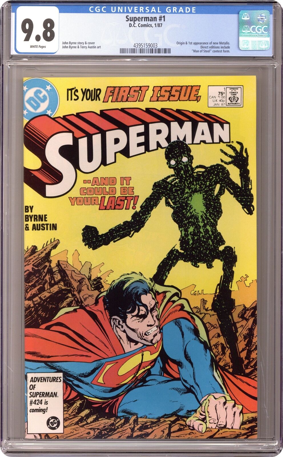 Superman #1 CGC 9.8 1987 4395159003