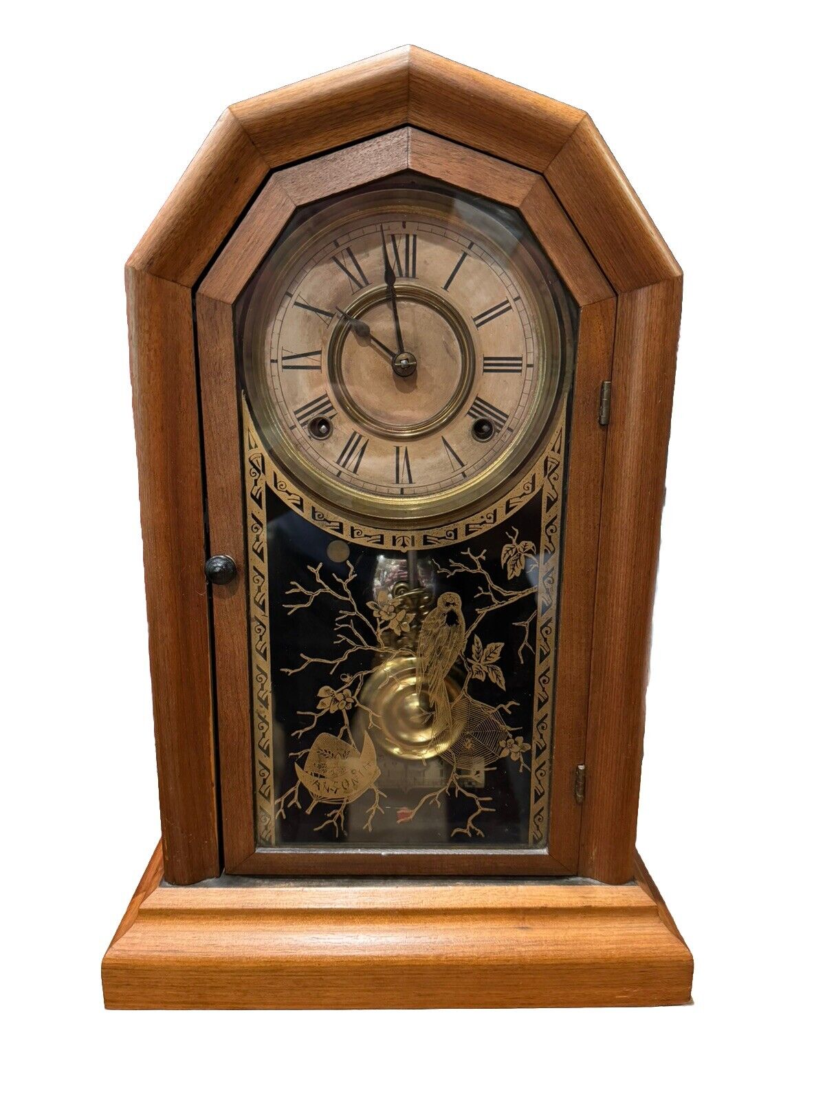 Ansonia 8-day Clock Patented JUNE 18 1882 Ansonia Clock Co. New York 5 1/4 W/key