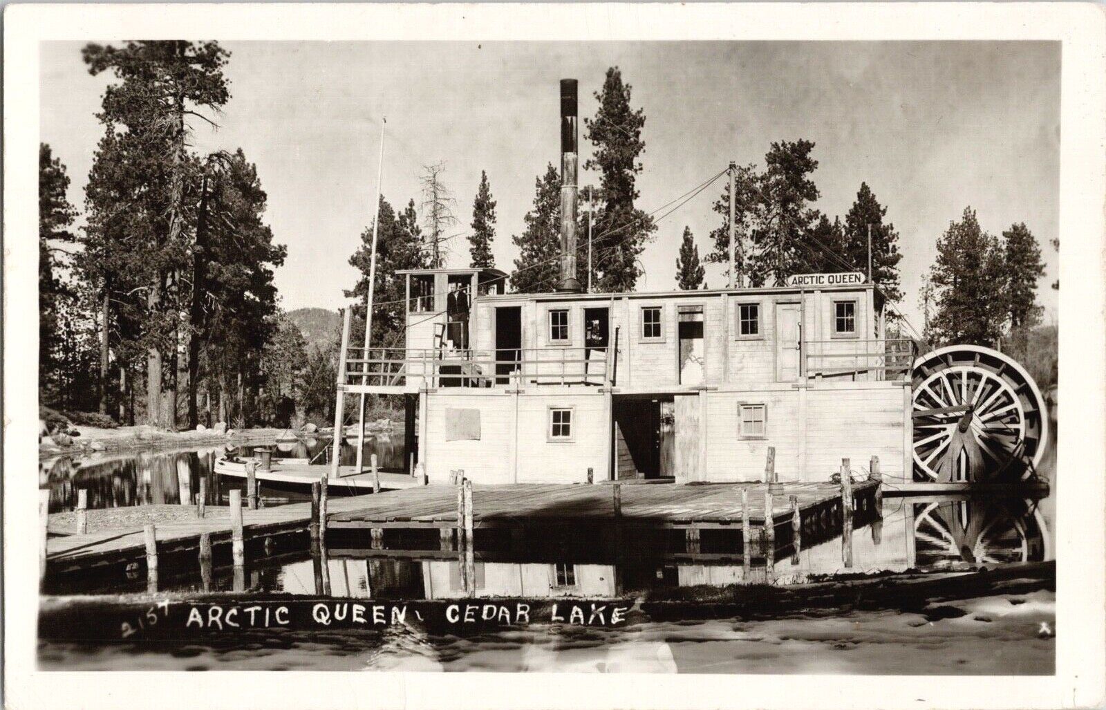 \'Arctic Queen\' Cedar Lake Big Bear CA California Real Photo Postcard G24