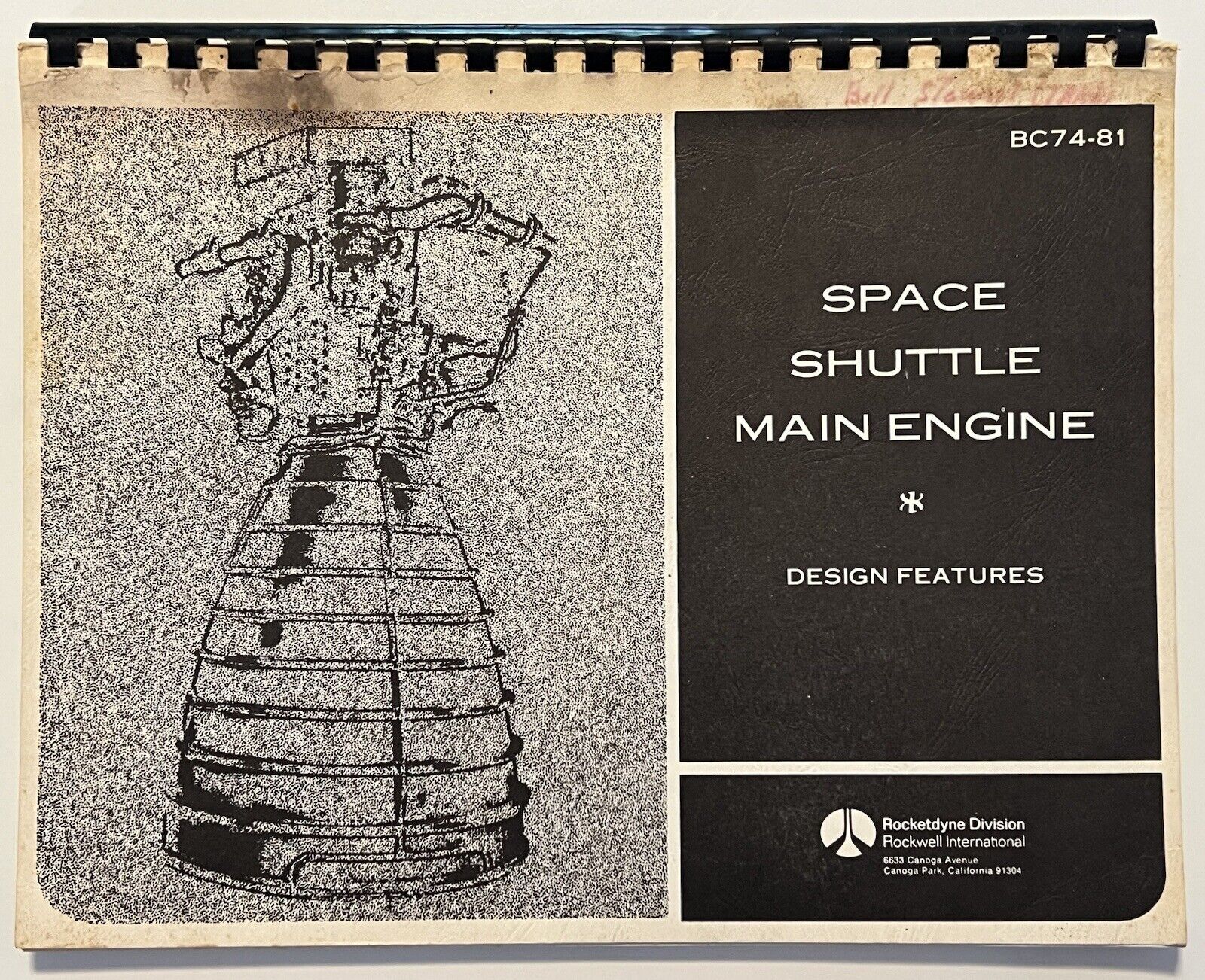 *RARE* 1974 Rocketdyne “SPACE SHUTTLE MAIN ENGINE” BC74-81 Original NASA MANUAL