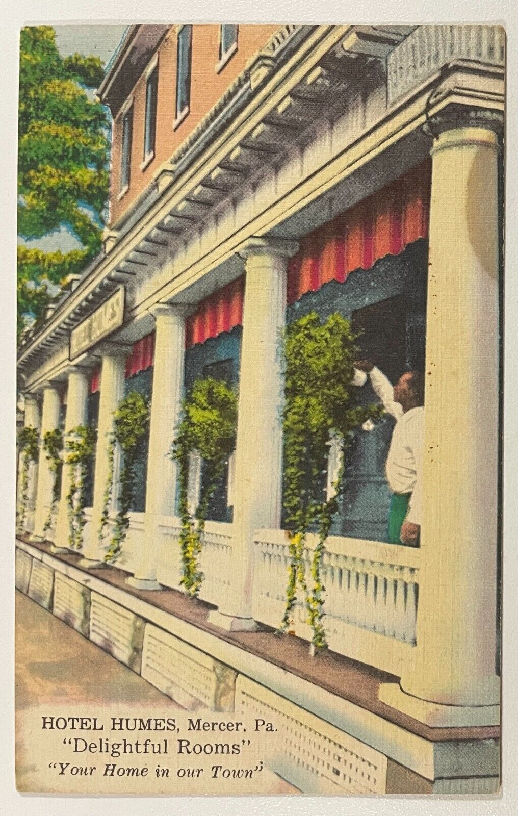 Hotel Humes Postcard Mercer, PA