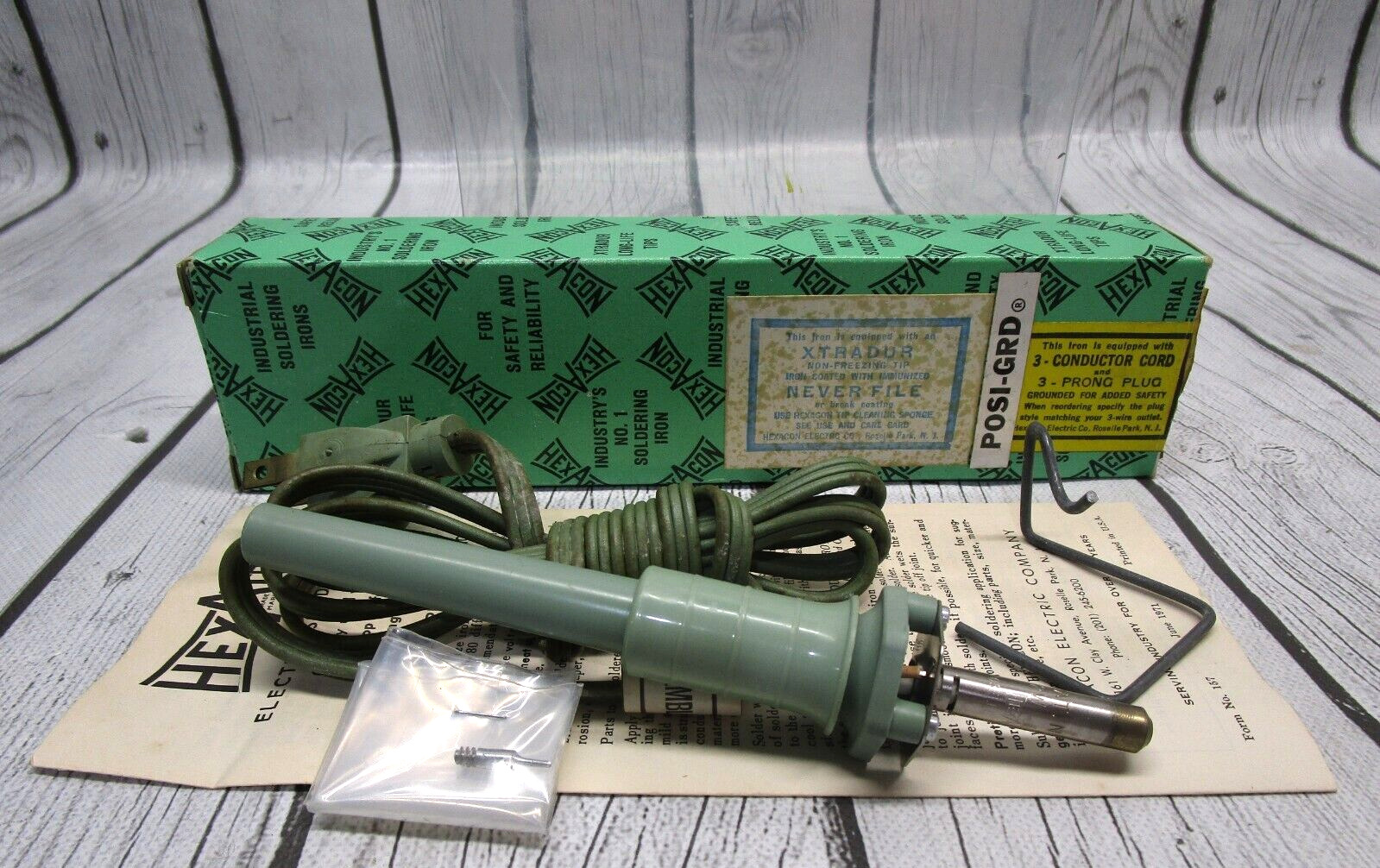 Vintage Hexacon Electric Soldering Iron 12 Watts - 118 Volts New in Box