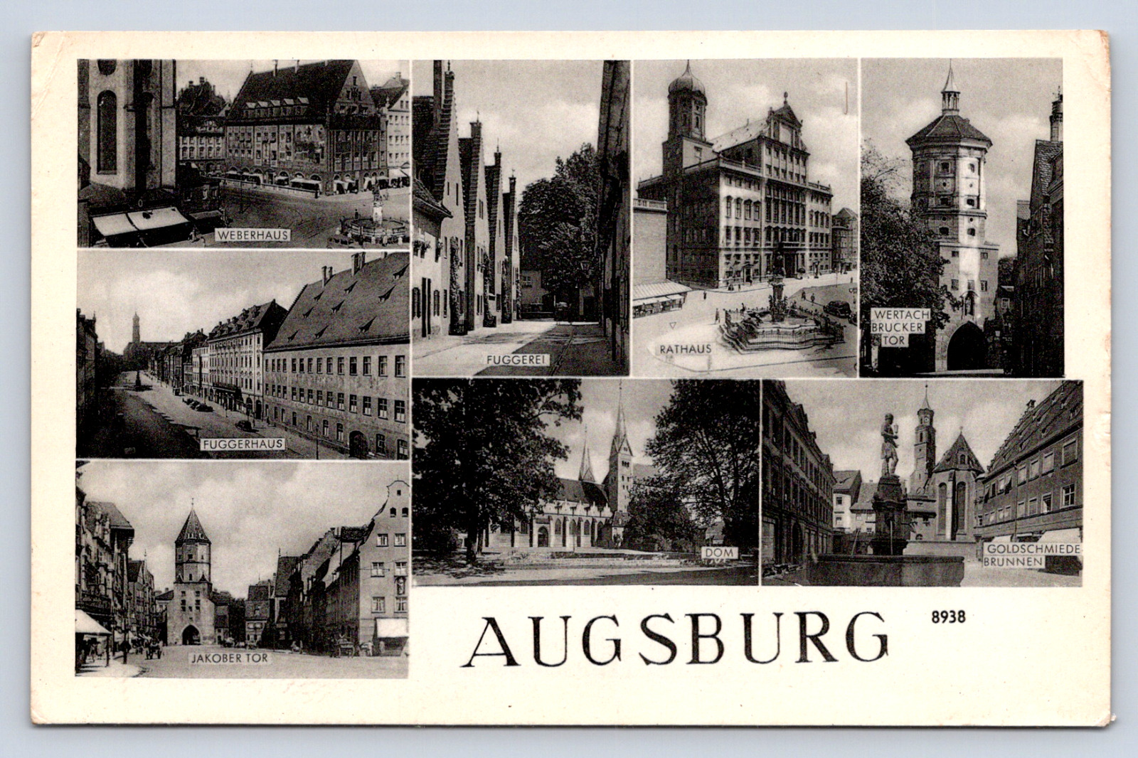 Vintage Postcard Augsburg Germany