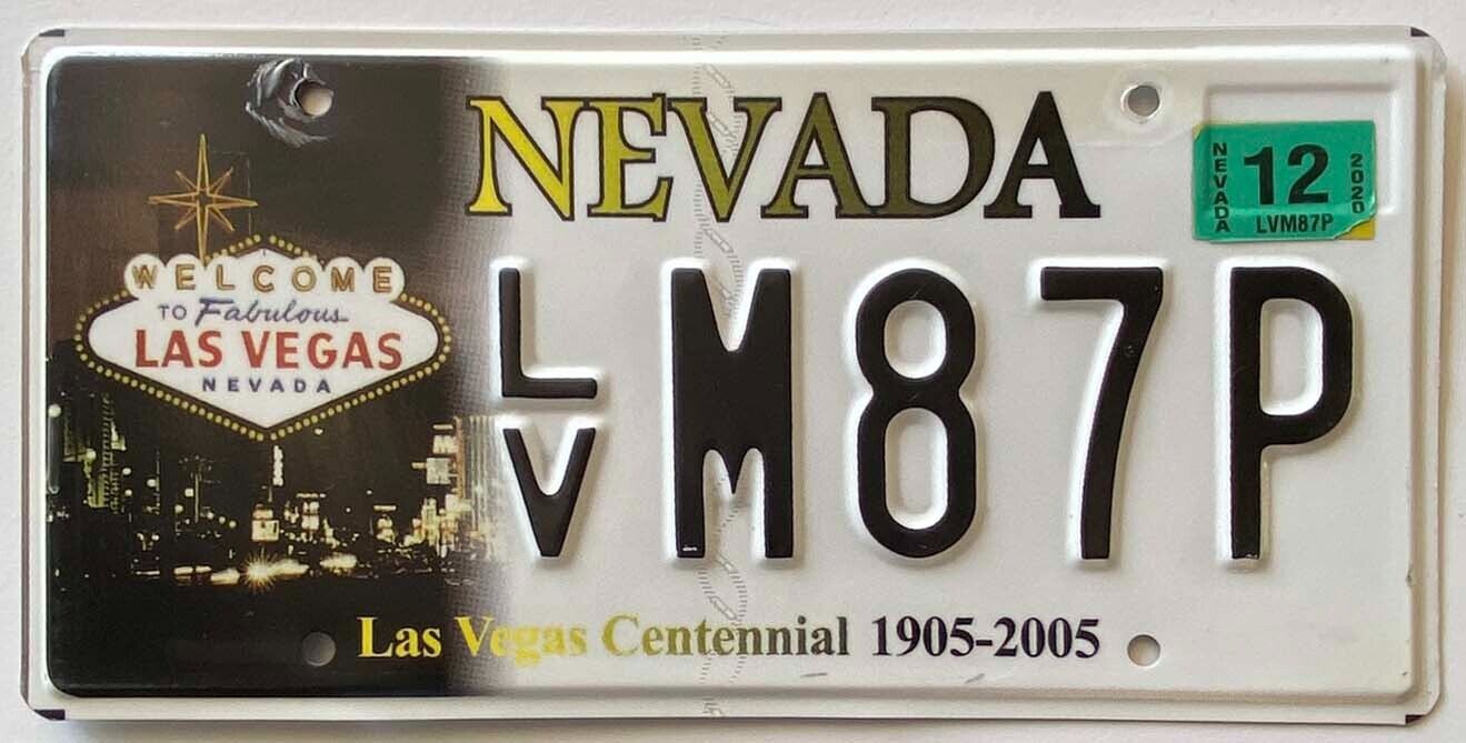 Nevada Las Vegas Centennial Specialty Embossed License Plate Strip Welcome Sign