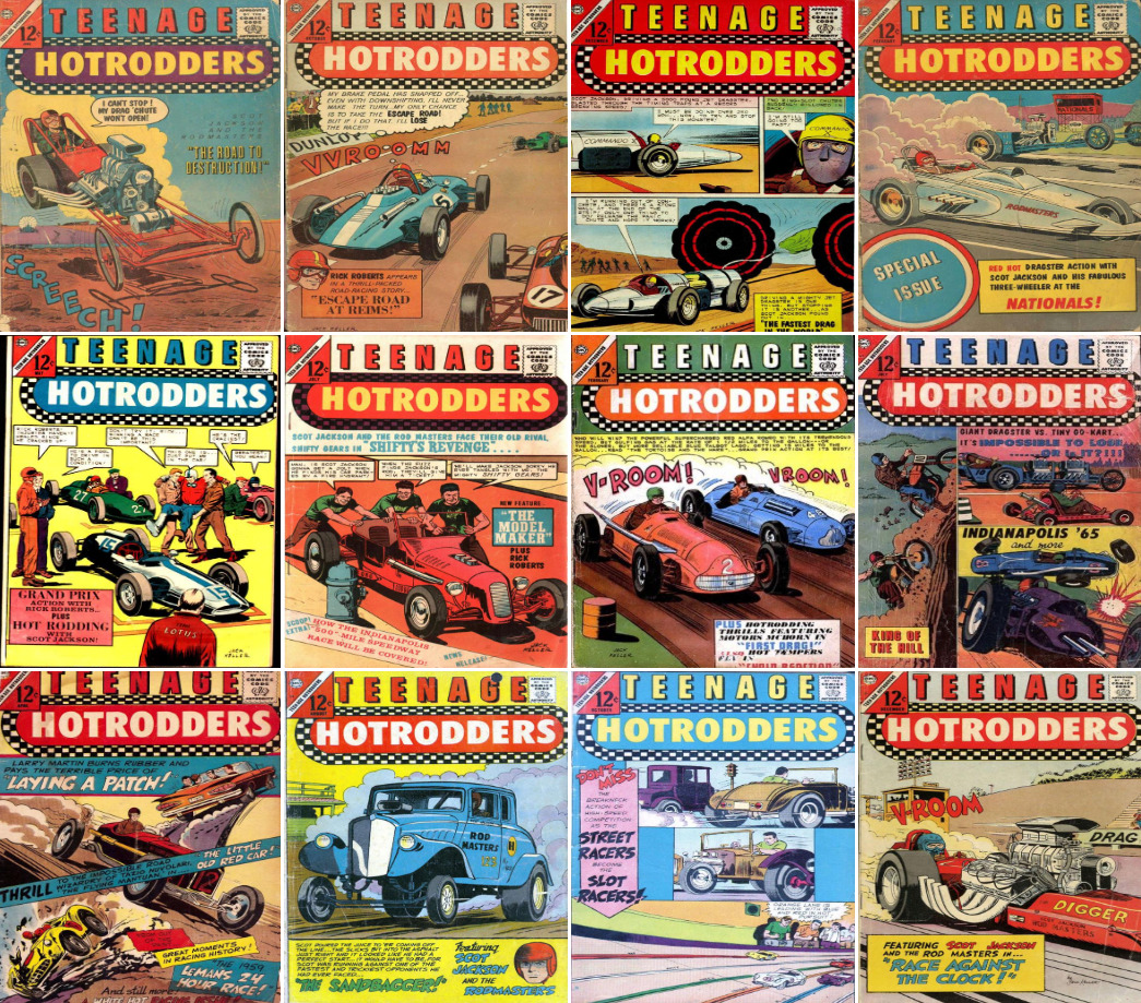1963 - 1966 Teenage Hotrodders Comic Book Package - 13 eBooks on CD