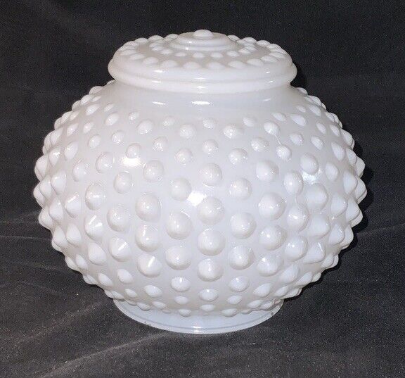 Vintage White Hobnail Glass Light Shade Globe Ceiling Wall Mount Replacement HL2