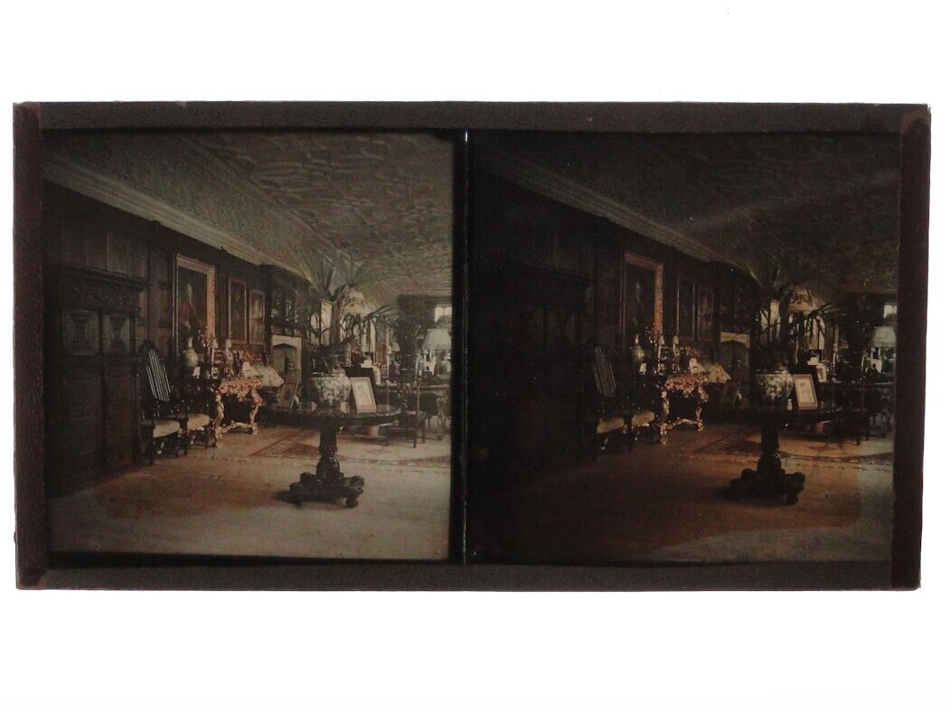 Autochrome Colour Stereoview c1900s - Ornate Interior - Versailles? 