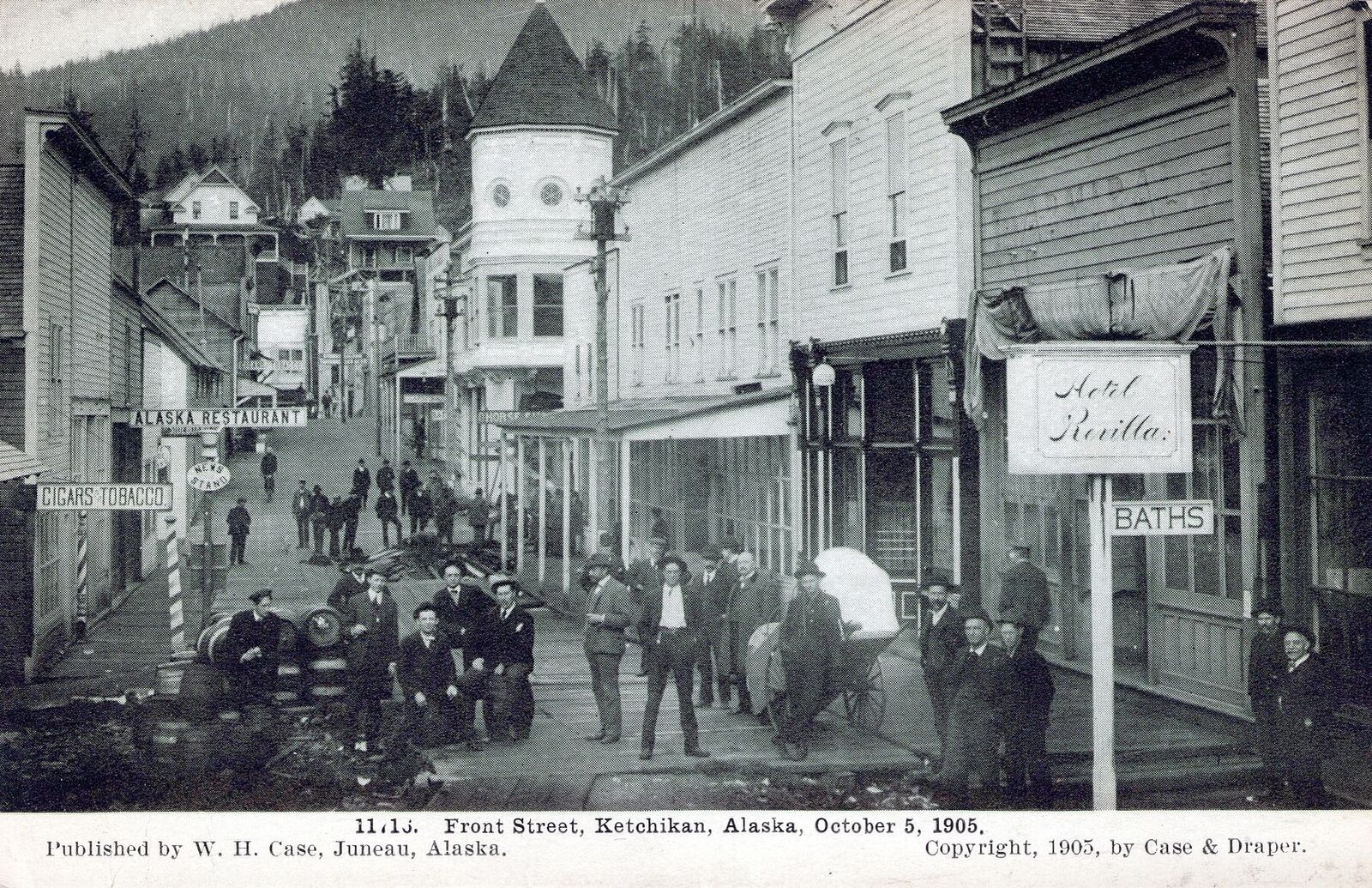 KETCHIKAN AK - Front Street October 5, 1905 Postcard