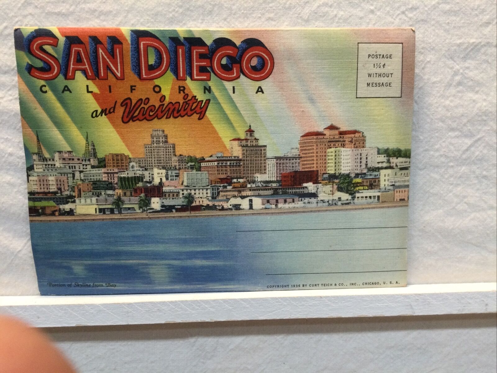 Rare 1936 Curt Teich & Co Linen Postcard Booklet of San Diego and Vicinity