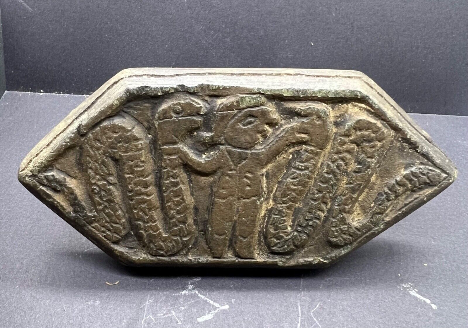 Rare Unique Old Natural Soft Stone Bactrian Engraved Stamped