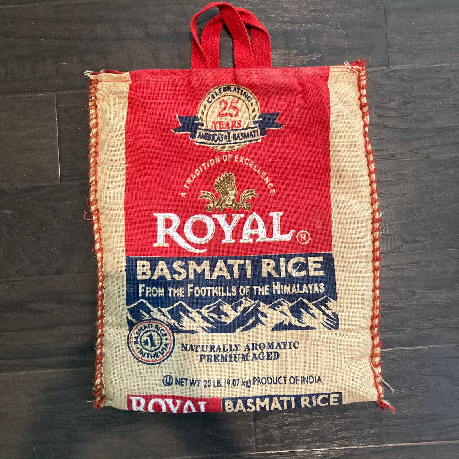 Royal Basmati Rice Burlap Sack Bag