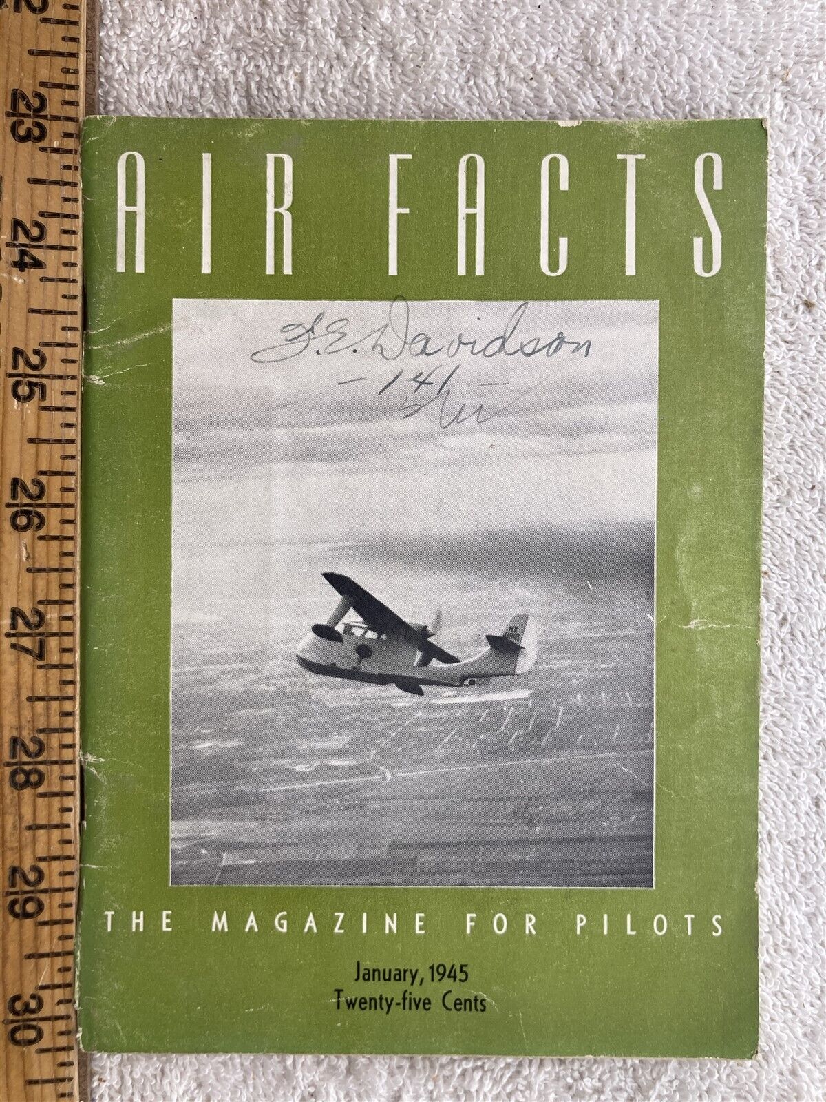 1945 January Air Facts Magazine For Pilots Vintage