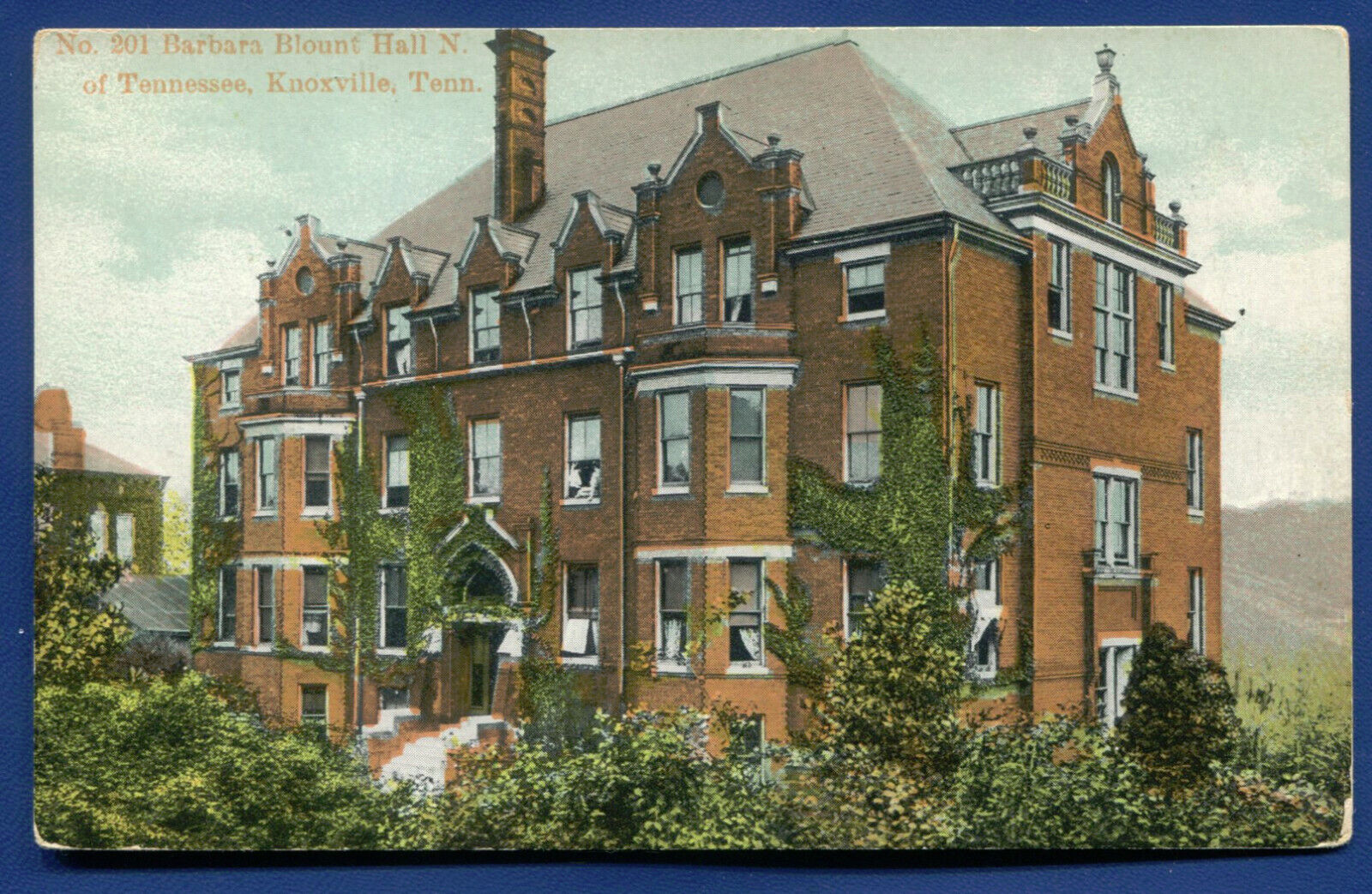 Barbara Blount Hall N Knoxville Tennessee tenn tn old postcard