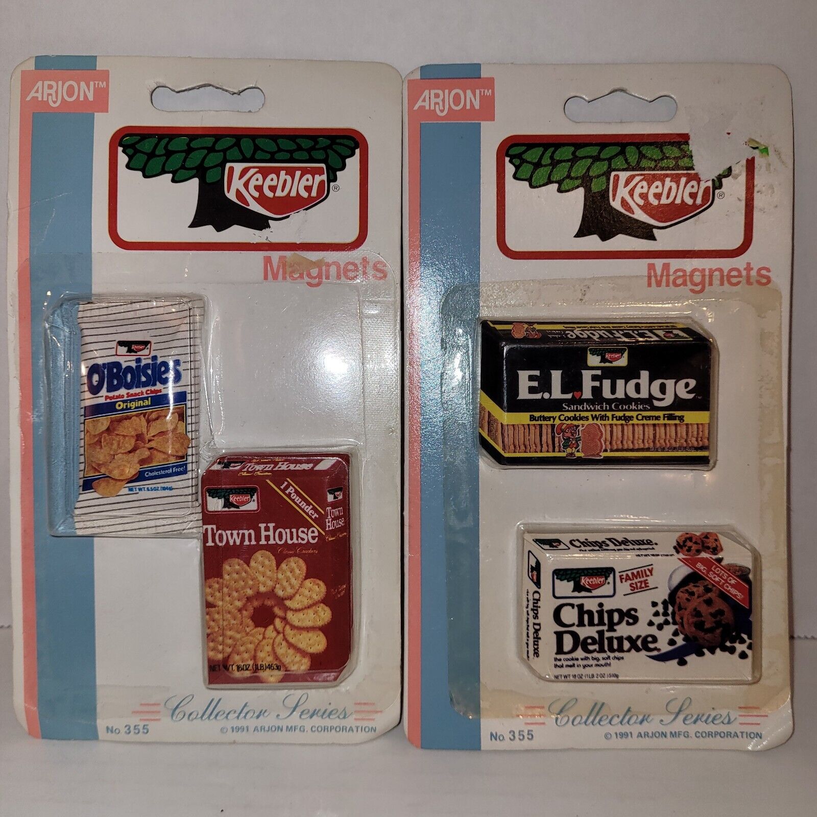 ARJON Keebler Town House  O\'Boisies E.L. Fudge Chips Deluxe Refrigerator Magnets