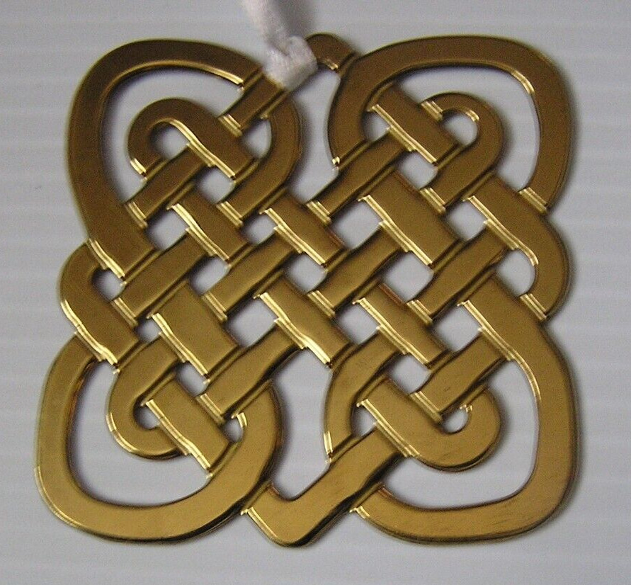 Virginia Metalcrafters Celtic Knot Brass Ornament ~ 1991 ~ 2 1/2\