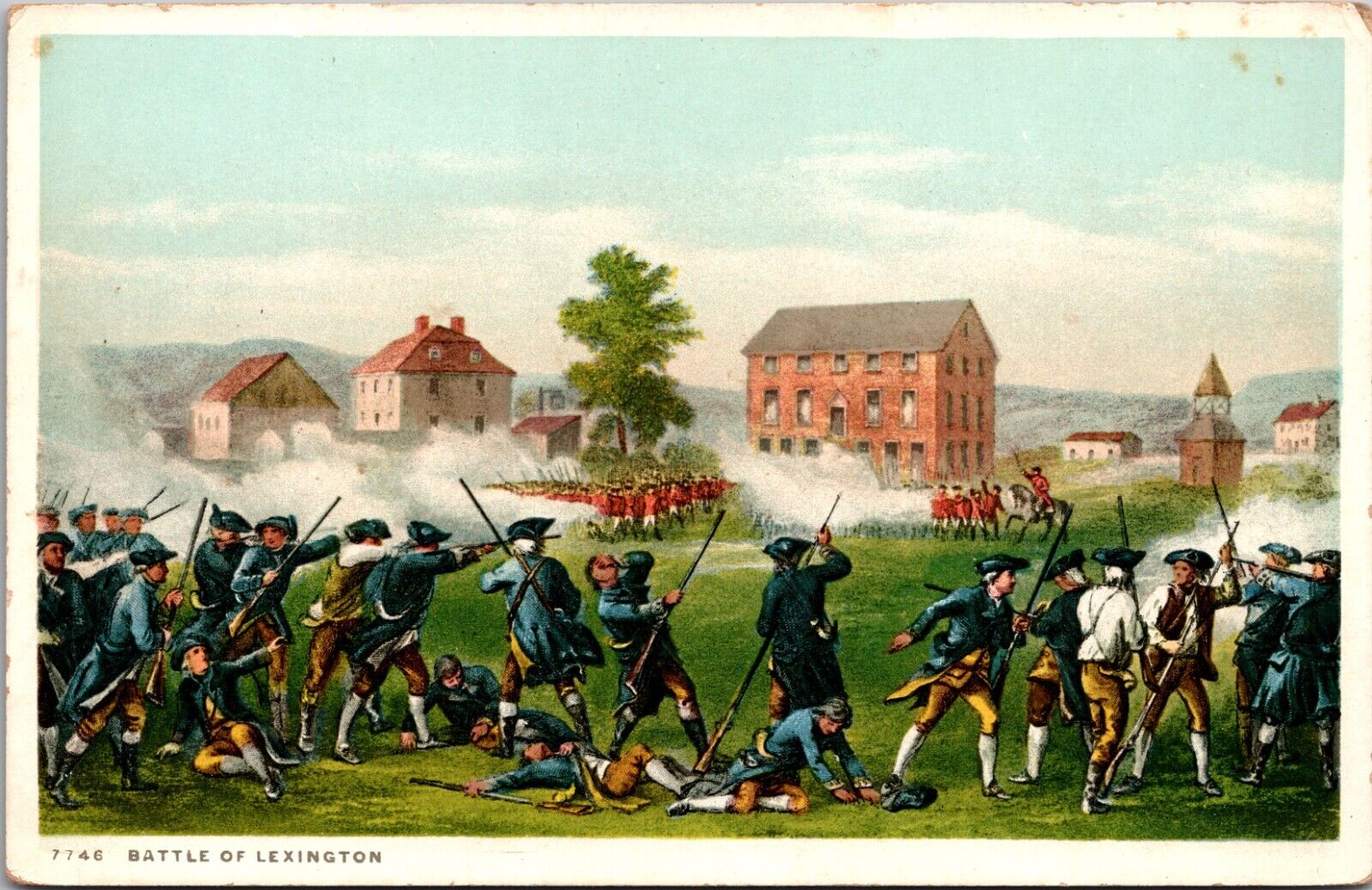 Vintage Postcard  Battle Of Lexington 1775