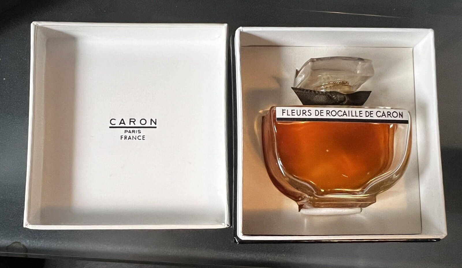 Vintage 1940s Caron Parfum Fleurs de Rocaille Perfume in Original Box Pre-Owned