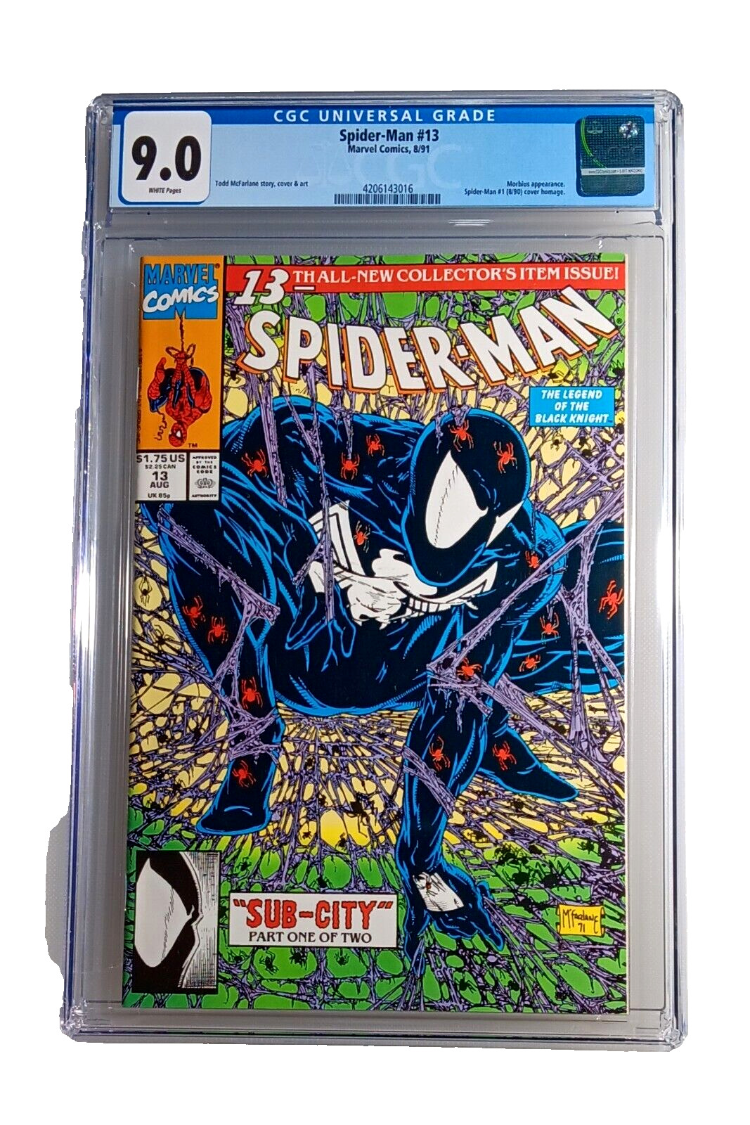 Spider-Man #13 CGC 9.0 Todd McFarlane, Morbius (Homage to Spider-Man #1)