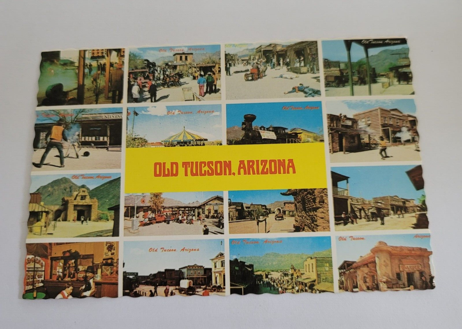 Vintage 1978 Postcard Old Tucson Arizona Various Views Bob Petley