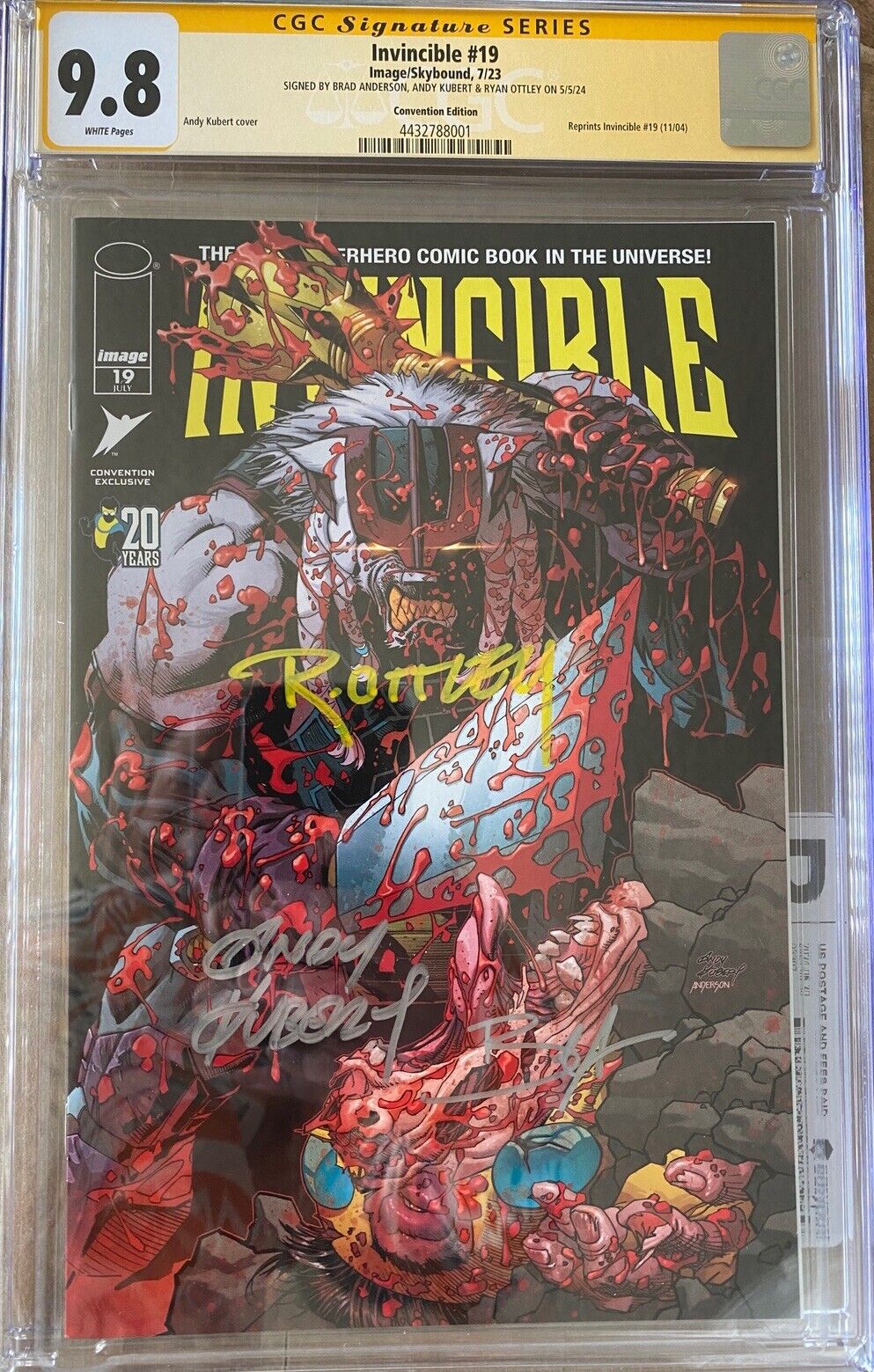Invincible #19 CGC 9.8 Andy Kubert Variant SOLD OUT SDCC 2023 3X SIGNED