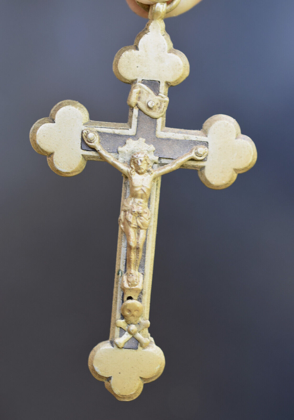 ⭐antique crucifix bronze,pendant,religious cross ⭐