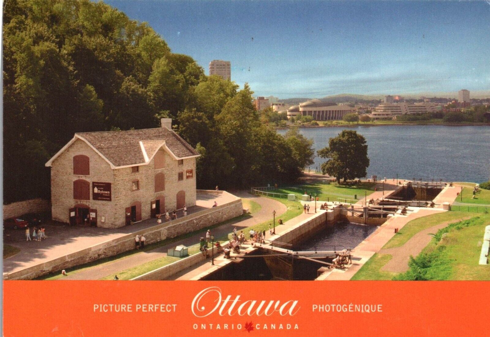 Rideau Canal Locks Picture Perfect Ottawa Vintage Postcard Unposted