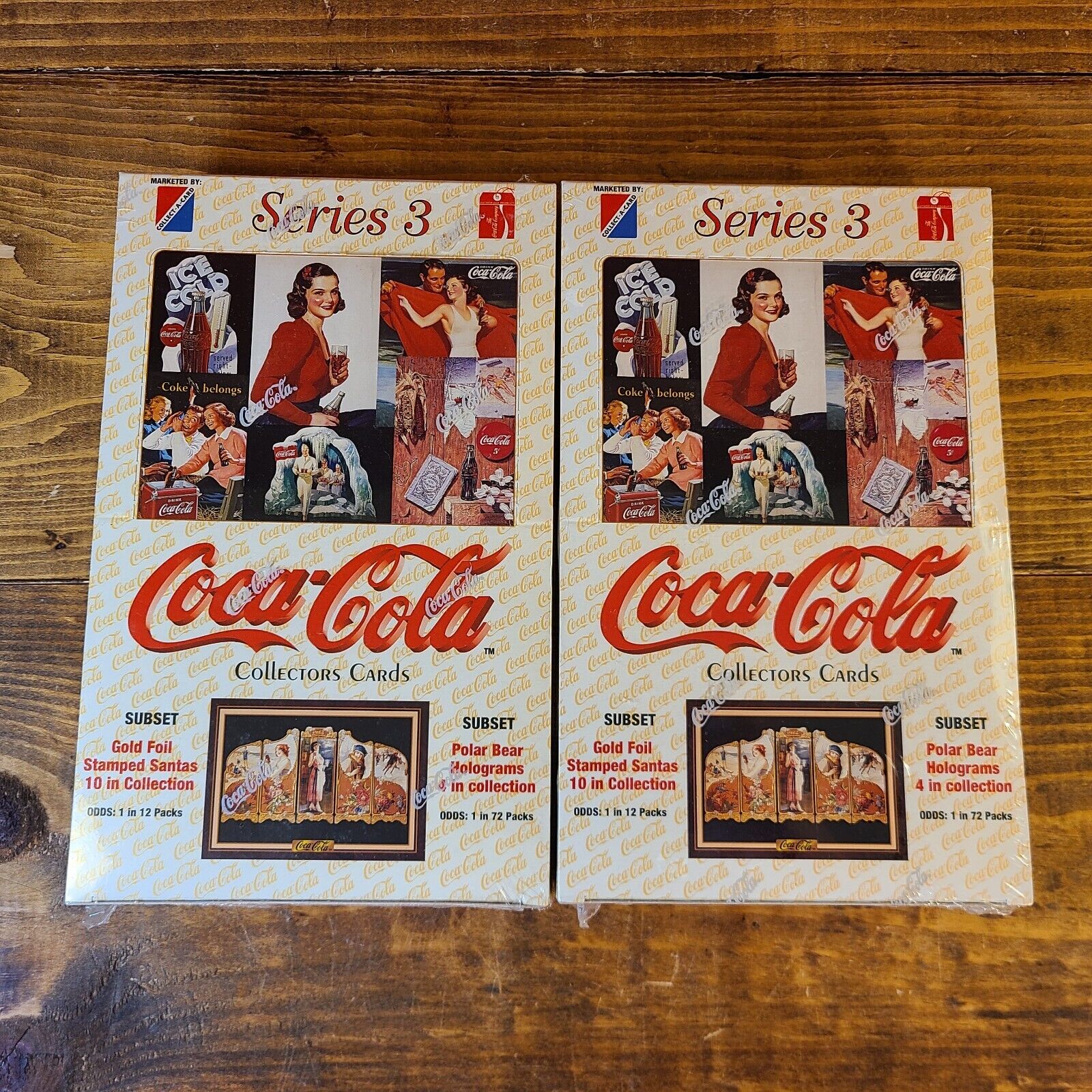 1994 Collect A Card Coca-Cola Series 3 Card Factory Sealed 2 Box Lot