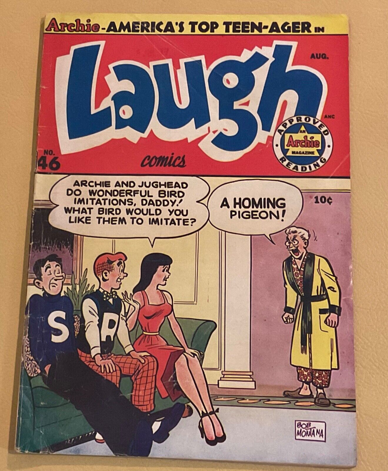 Laugh Comics #46 VG 4.0 Bob Montana Cover Art Archie 1951