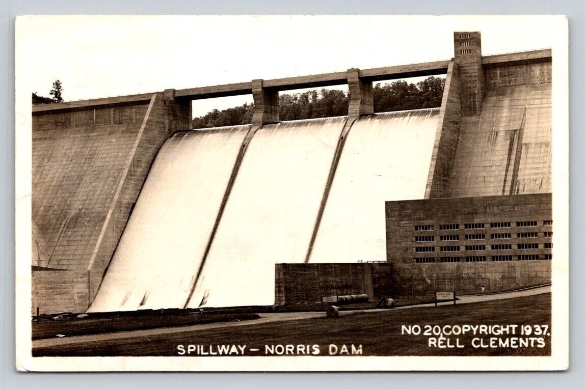 RPPC Spillway Norris Dam Real Photo Tennessee P73A
